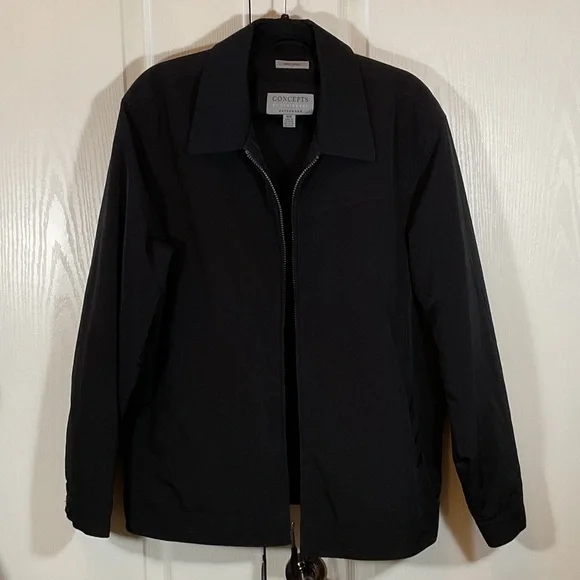 Claiborne Jackets Coats Concepts Y Claiborne Black Mens